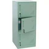 MCW Spind Stahl 90 x 38 x 45 cm mintgrün 3 Türen