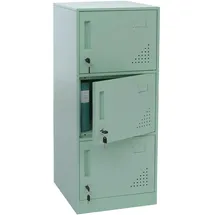 MCW Spind Stahl 90 x 38 x 45 cm mintgrün 3 Türen