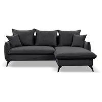 WERK2 Ecksofa »Modica L-Form«, Minimalistisches Ecksofa mit Schlaffunktion & Bettkasten, grau