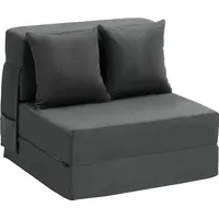 SucceBuy 3-in-1-Klappsofa, faltbares Schlafsofa mit 2 Kissen und waschbarem Bezug, umwandelbares Schlafsesselbett aus 25D-Memory-Schaum mit hoher D...