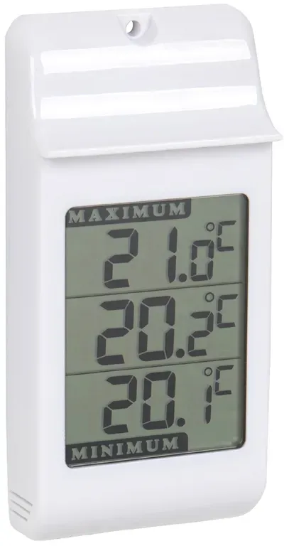 Kerbl digitales Max-Min Thermometer, weiß