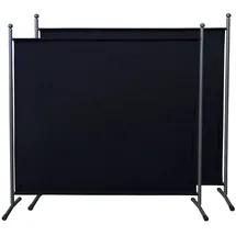 Quick Star Paravent 2 Stück Stellwand 180x178cm Schwarz (2 Stück) schwarz 178 cm x 180 cm