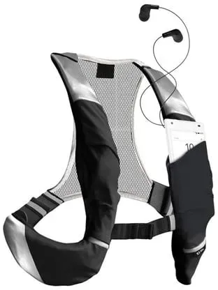 Adjustable backpack straps with smartphone pocket and object pockets