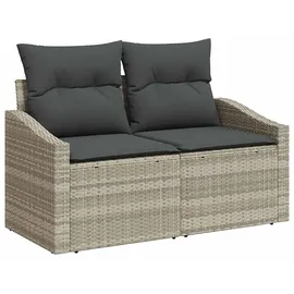 vidaXL Sofa Set 7-tlg. Hellgrau/Dunkelgrau Loungesofa