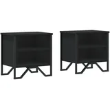 vidaXL Nachtschrank 2 Stk. 40 x 30 x 40 cm Schwarz
