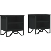 vidaXL Nachtschrank 2 Stk. 40 x 30 x 40 cm Schwarz