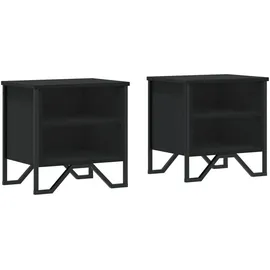vidaXL Nachtschrank 2 Stk. 40 x 30 x 40 cm Schwarz