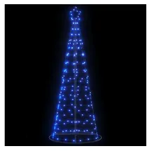vidaXL LED Weihnachtsbaum 200 LEDs Blau 182 cm 4016450