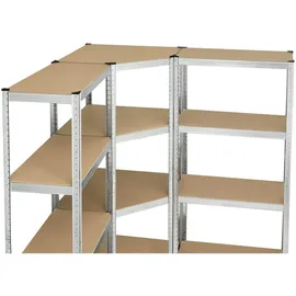 Juskys Regalsystem 1 Eckregal & 2 Easy - Silber,