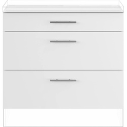 Auszugsunterschrank IMPULS KÜCHEN Schränke Gr. B/H/T: 90 cm x 72,3 cm x 57,6 cm, weiß Küchenunterschrank Unterschränke