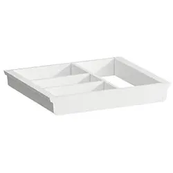 LAUFEN Space Ordnungssystem H4954051606311 32x4,5x27,4cm, für große Schubladen, weiß