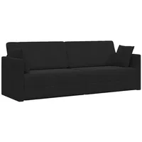 VidaXL Boden Sofabett 2-in-1 Schwarz 213x144x60 cm