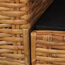vidaXL Rattan 2-Sitzer-Sofa braun