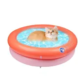 Hundeschwimmbecken | Klappbarer Hundepool,Klappbar Aufblasbar Haustier Badewanne Für Katzen Welpen Drinnen Garten Freiluft Klein Mittelgroß Hunde