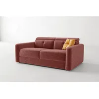 moebeloutlet.de Schlafsofa Moebeloutlet.de – Italienisches Stoffschlafsofa mit Schlaffunktion, mit Relaxfunktion rosa