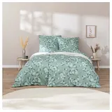 Estella Mako Jersey Bettwäsche 135x200 Rumi Salbei grün Blätter Äste 6963-532