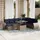 vidaXL Gartensofa-Set 9-tlg. grau Polyrattan