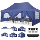 luxuskollektion Faltpavillon 3 x 6 m Blau