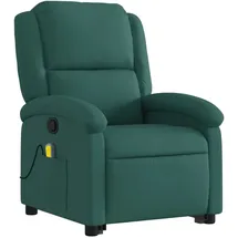 vidaXL Massagesessel mit Aufstehhilfe Stoff 86,5 x 99,5 x 86,5 cm Dunkelgrün