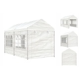 vidaXL Pavillon mit Dach Weiß 4,46x2,28x2,69 m Polyethylen