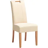 Livetastic Stuhl, Beige, Holz, Textil, Buche, massiv, eckig, 46x101x62 cm, mit Griff, Esszimmer, Stühle, Esszimmerstühle, Vierfußstühle