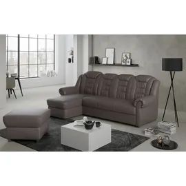 Home Affaire Ecksofa HOME AFFAIRE "Boston L-Form", braun (mud), B:262cm H:102cm T:165cm, 64% Polyurethan, 25% Polyester, 11% Baumwolle, Sofas, Ecksofa, mit hoher Rückenlehne, wahlweise mit Bettfunktion