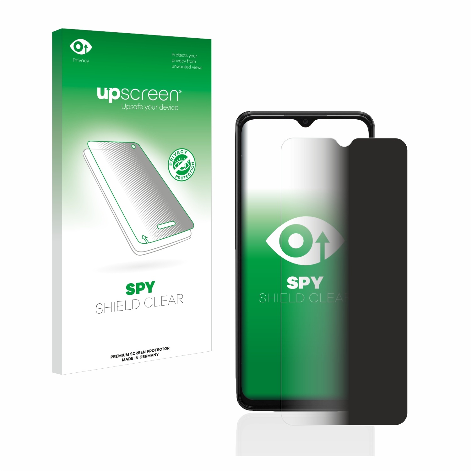 upscreen Spy Shield Clear Premium Blickschutzfolie für Samsung Galaxy A13 5G