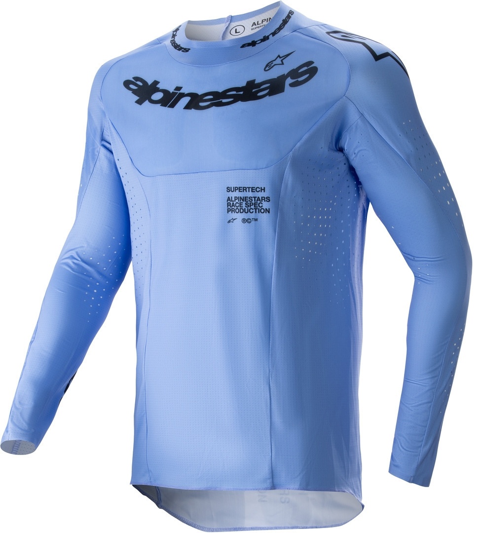 Alpinestars Supertech Dade Motorcross shirt, blauw, XL