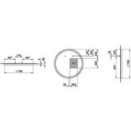 Laufen YVA Spiegel H4485100YV4501 6745001899 | SP.FR750.R1