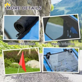 PawHut Hundeanhänger blau