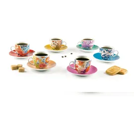 Excelsa Espressotasse mit Untertasse 0,09 l Mehrfarbig 6 St.