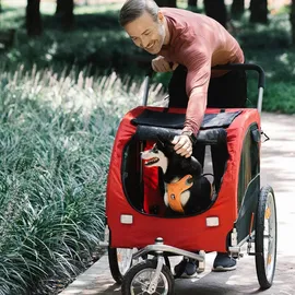 Nobby Senlima Fahrradhundeanhänger rot