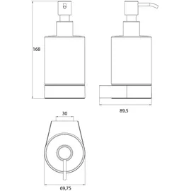 EMCO Flow Seifenspender Chrom Transparent