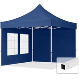 TOOLPORT Faltpavillon Economy 3 x 3 m inkl. 2 Seitenteile blau 59036