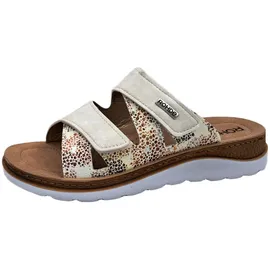 ROHDE Damen Pantolette mit Blumendruck und Lederdecksohle Baviera 1302, Größe:41 EU,