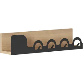 Livetastic Wandgarderobe Liora Eiche dunkel