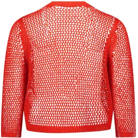 Betty Barclay Strickjacke mit Lochmuster Rot 42