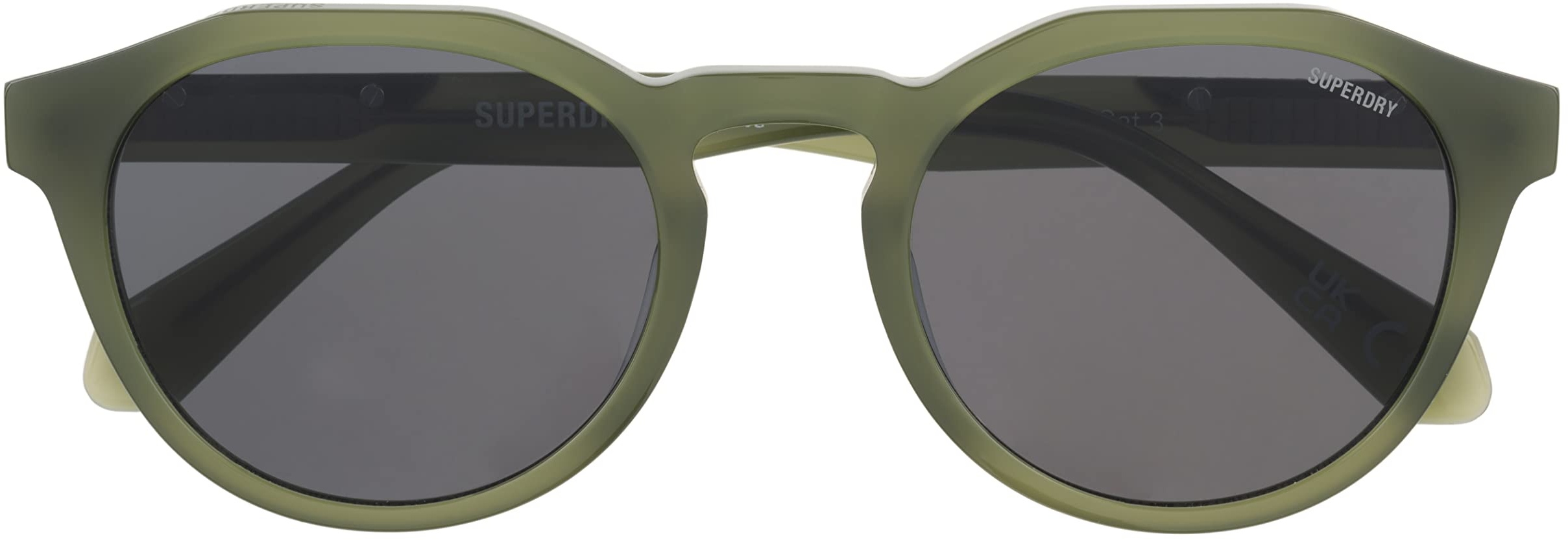 Superdry SDS 5012 Unisex Sunglasses 107 Green Crystal/Solid Smoke