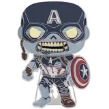 Funko Pop! Large Enamel Pin MARVEL: Marvel - Captain America - What If - ZOMBIE CAPTAIN AMERICA - Marvel What If Emaille-Nadeln - Niedliche Brosche Zum Sammeln - Für Rucksäcke & Taschen