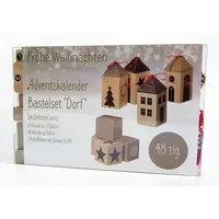 Spetebo Adventskalender Dorf 48 tlg. zum Befüllen