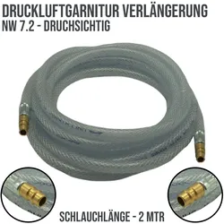 6 mm PVC Druck Press Luft Kompressor Schlauch Verlängerung Stecker-> Stecker PN ...