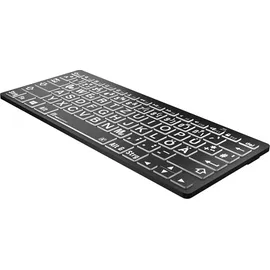 Logickeyboard XL-Print White on Black Mini PC, Bluetooth, DE (LKB-LPWB-BTPC-DE)