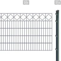 Arvotec Doppelstabmattenzaun »EXCLUSIVE 100 zum Einbetonieren "Karo" mit Zierleiste«, Zaunhöhe 100 cm, Zaunlänge 2 - 60 m 72477538-0 anthrazit H/L: 100 cm x 60 m