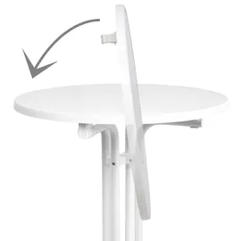 Beautissu Bistrotisch Ø 70 cm weiß