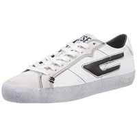 Diesel Herren Leroji Sneakers, White/Black Low, 41