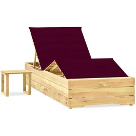 furnicato Sonnenliege 198 x 90 x 75 cm Rot