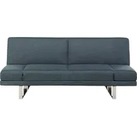 Beliani 2-Sitzer Schlafsofa grau-blau / silber YORK