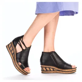 Rieker Keilsandaletten Damen Schwarz 40