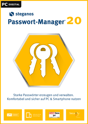 Steganos Passwort Manager 20, 5 Geräte 1 Jahr