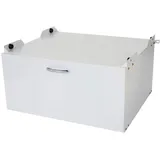 Mendler Waschmaschinenunterschrank HWC-E50, Sockel Podest Erhöhung Untergestell, Schublade 33x61x62cm weiß